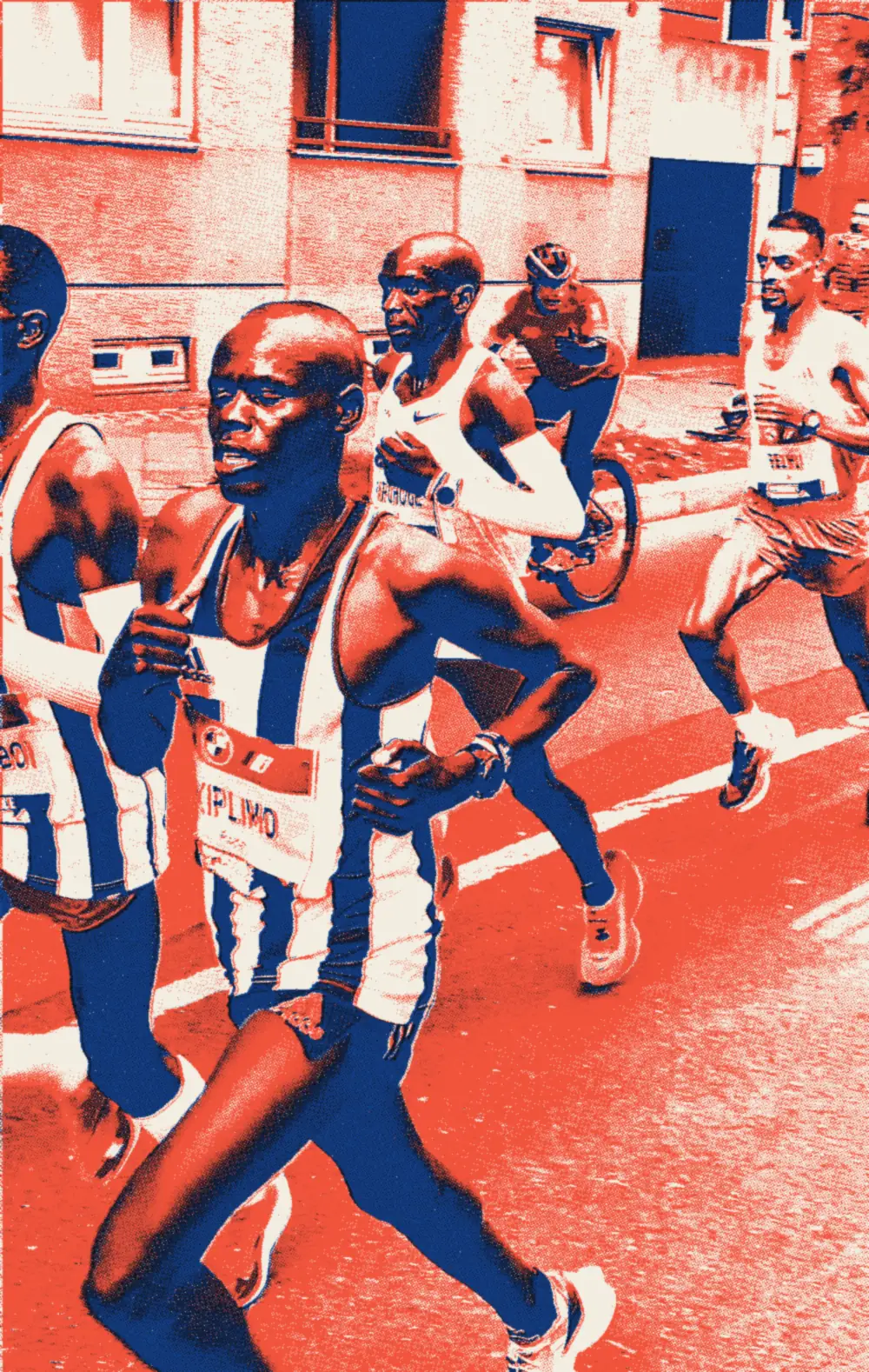 Eliud Kipchoge au km 14,5 du marathon de Berlin, le 25 septembre 2022, jour de son record du monde en 2 h 01 min 09 s