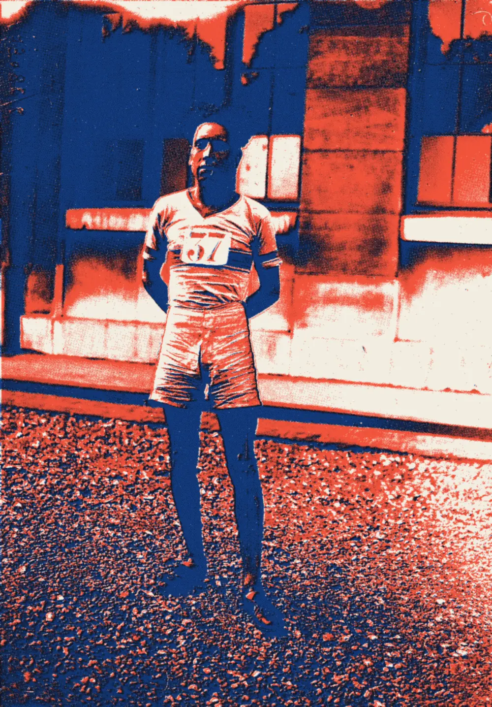 El Ouafi au marathon préolympique Paris-Melun, Charenton, 8 juillet 1928
