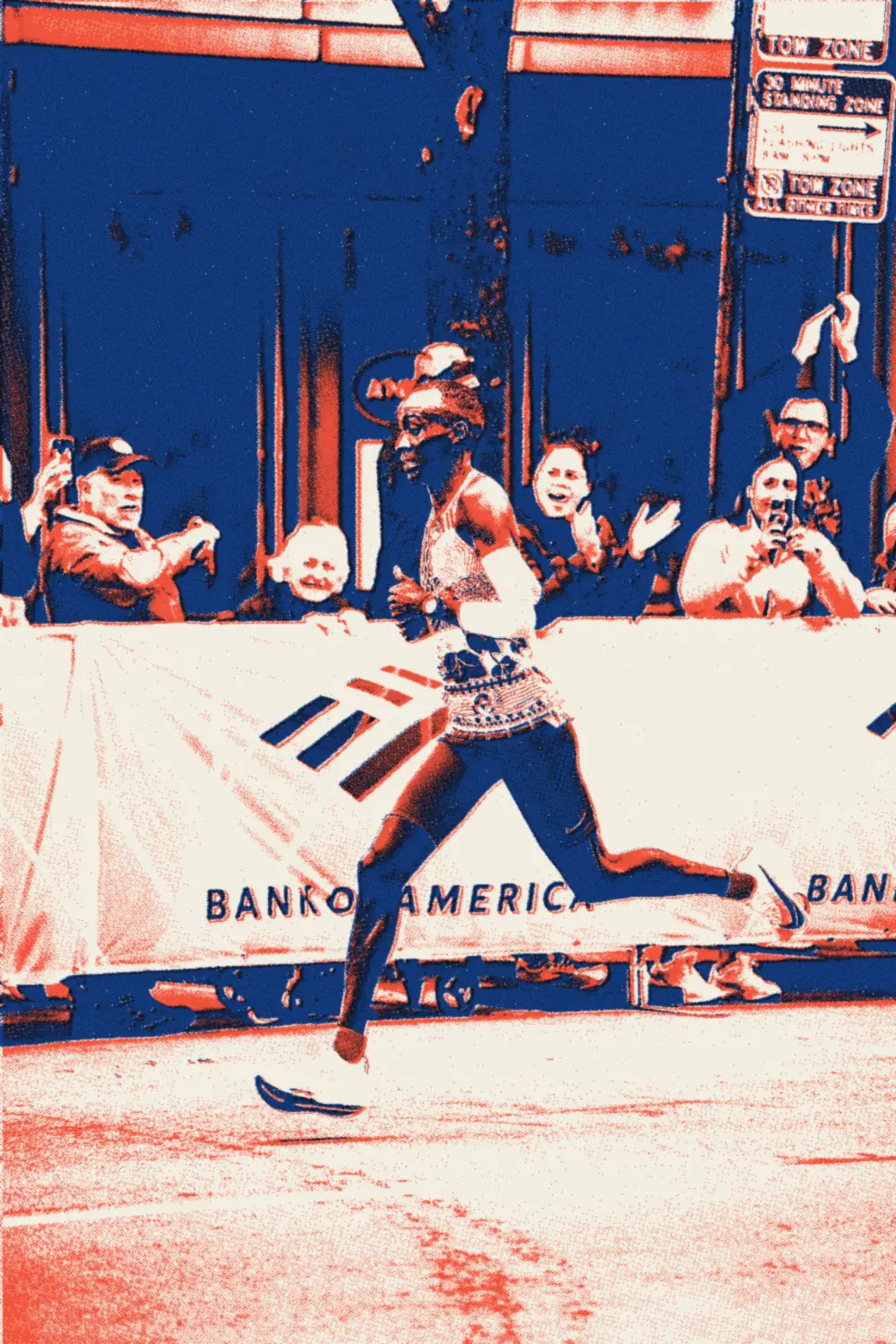 Kelvin Kiptum au marathon de Chicago, le 8 octobre 2023, jour de son record du monde