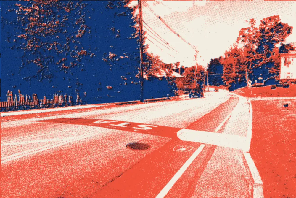 La ligne de départ du marathon de Boston à Hopkinton