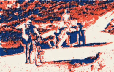 Octave Lapize pousse son vélo dans la montée du Tourmalet, Tour de France 1910.